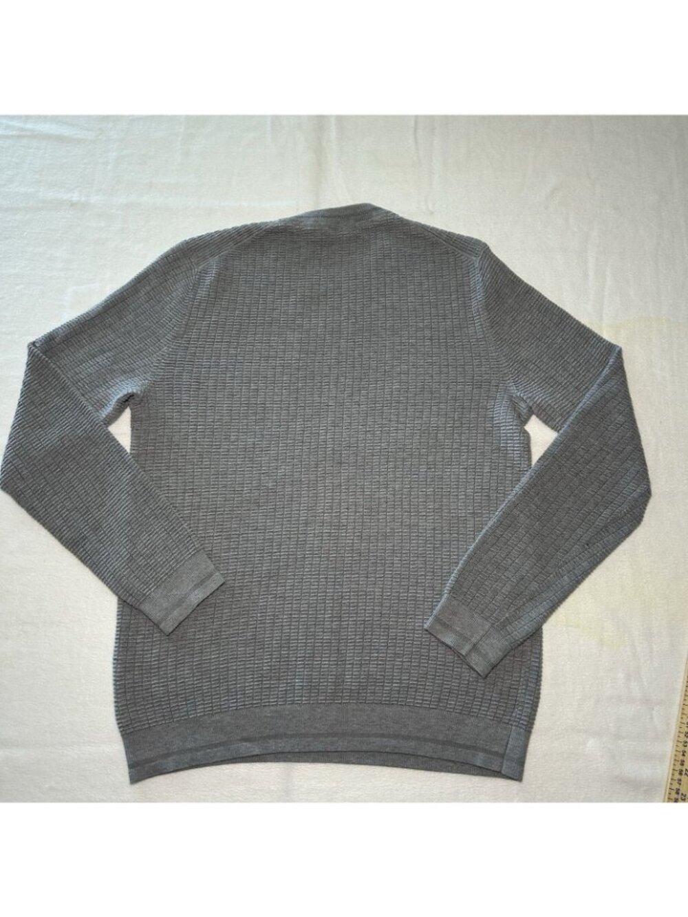 Ted Baker London Waffle Stitch Crew Neck Sweater Gray Size 4 - Picture 6 of 7